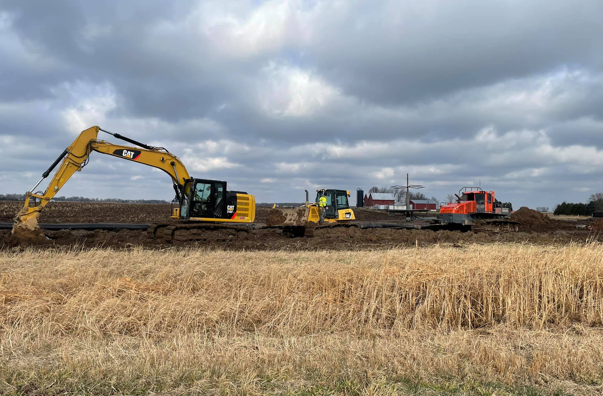 At Work Tiling a Field