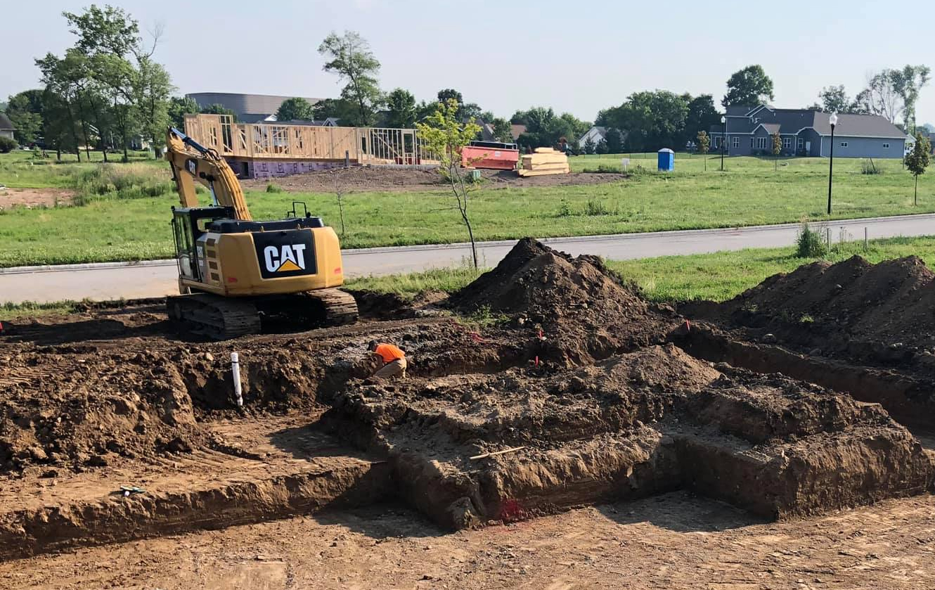 Excavator at the jobsite